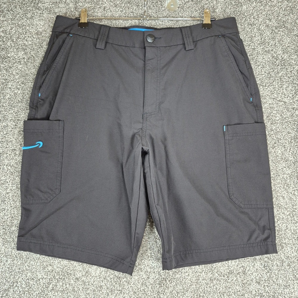 Amazon Luly Yang Shorts Mens Large (34-37) Black Cargo Uniform‎ Work